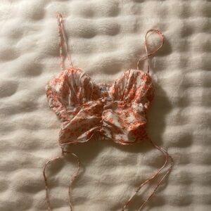 Princess Poly Floral Bustier Crop Top